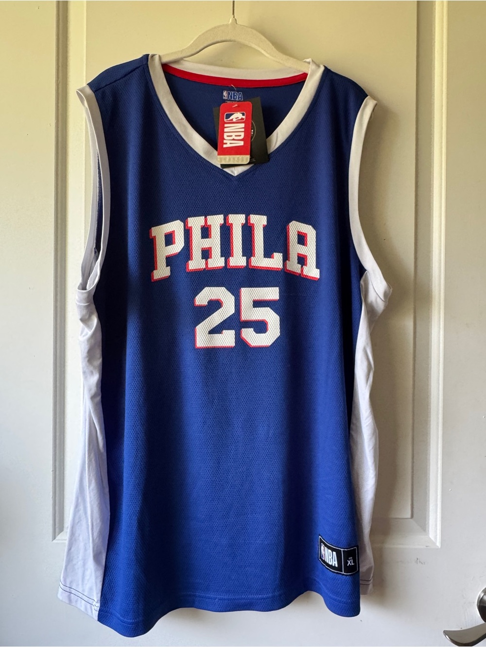 Philadelphia 76ers Blue & White Basketball Jersey